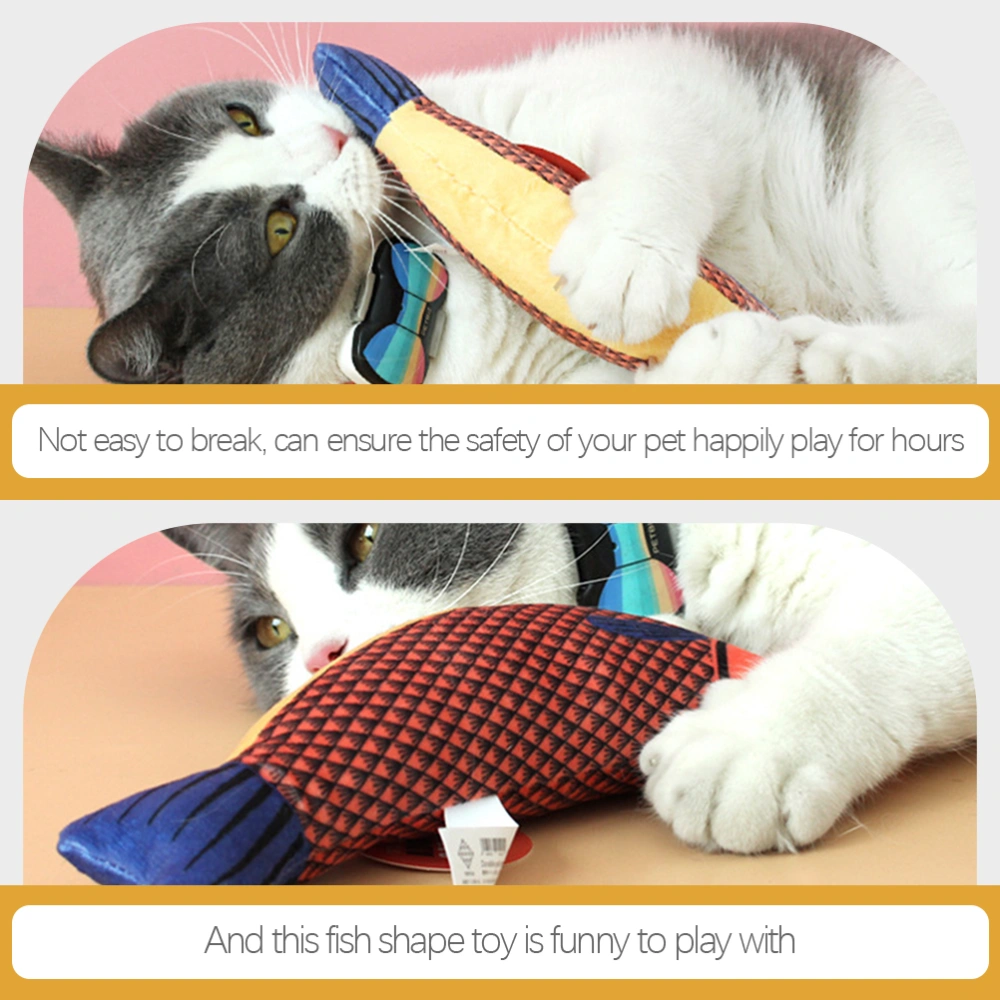 3Pcs Cat Teasing Toy Funny Fish Shaped Catnip Toy Interactive Cat Catnip Toy Adorable Cat Fish Toy