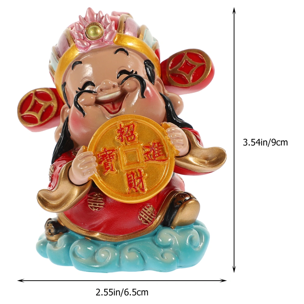 Resin Home Decor Fortune God Figurine Decorations Lucky God Figure Household Ornament