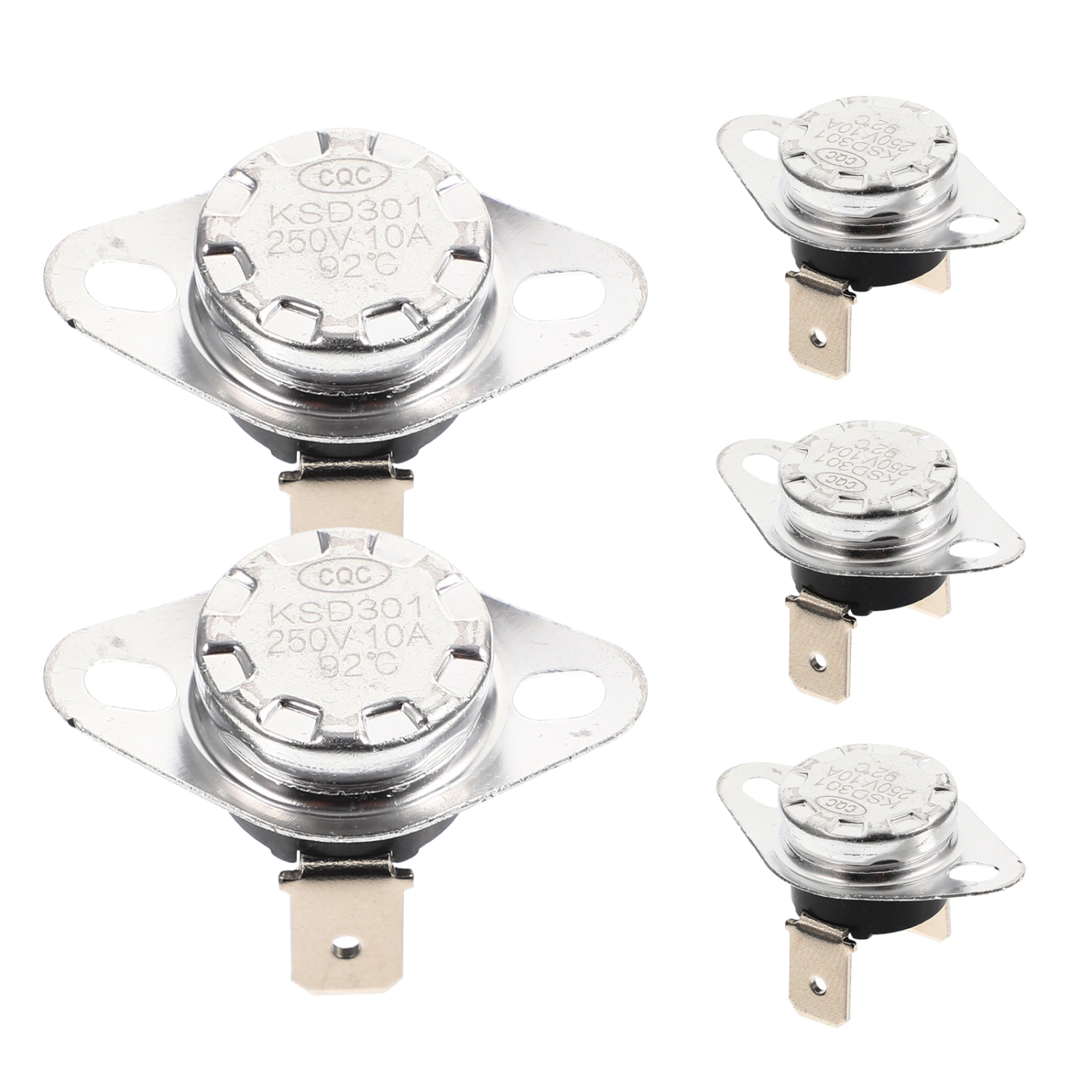 5pcs Thermostat Thermal Control Switch Normally Closed Thermostat Temperature Switch
