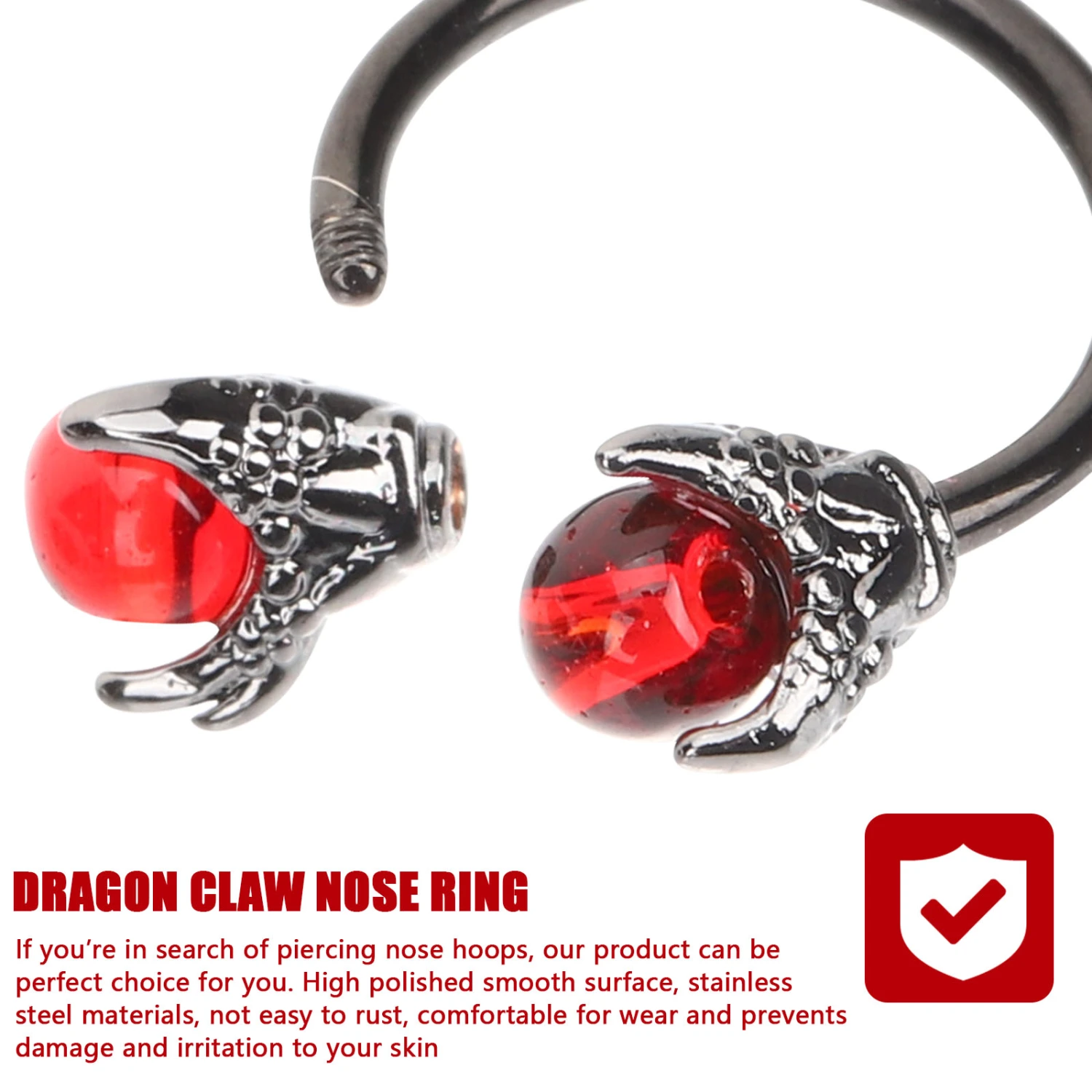 Dragon Claws Nose Ring Nose Hoop Stainless Steel Nose Ring Nose Piercing Jewelry