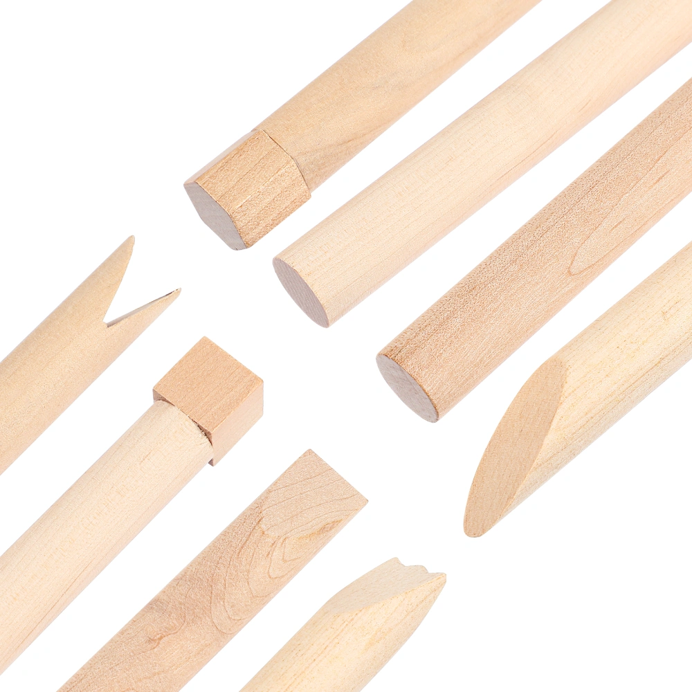 1 Set Practical Clay Shaping Tools Wooden Dough Molding Tools for Toddlers Kids Children