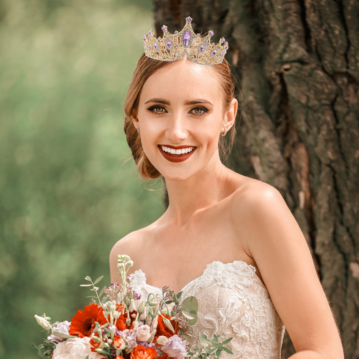  Delicate Wedding Tiara Bridal Rhinestone Inlaid Antique Crown Headwear Jewelry