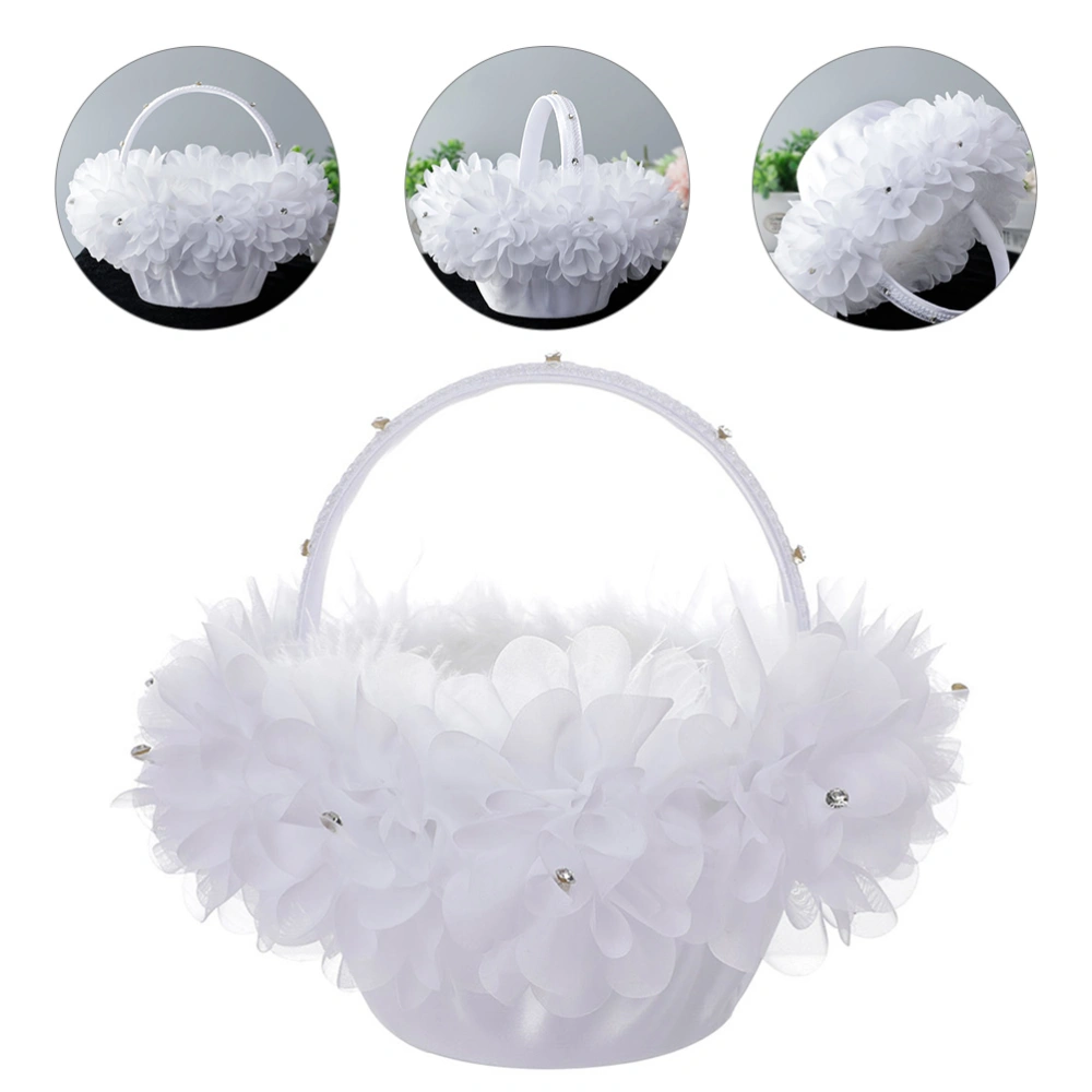 Flower Girl Basket Wedding Basket Petal Basket Wedding Party Favor Holder