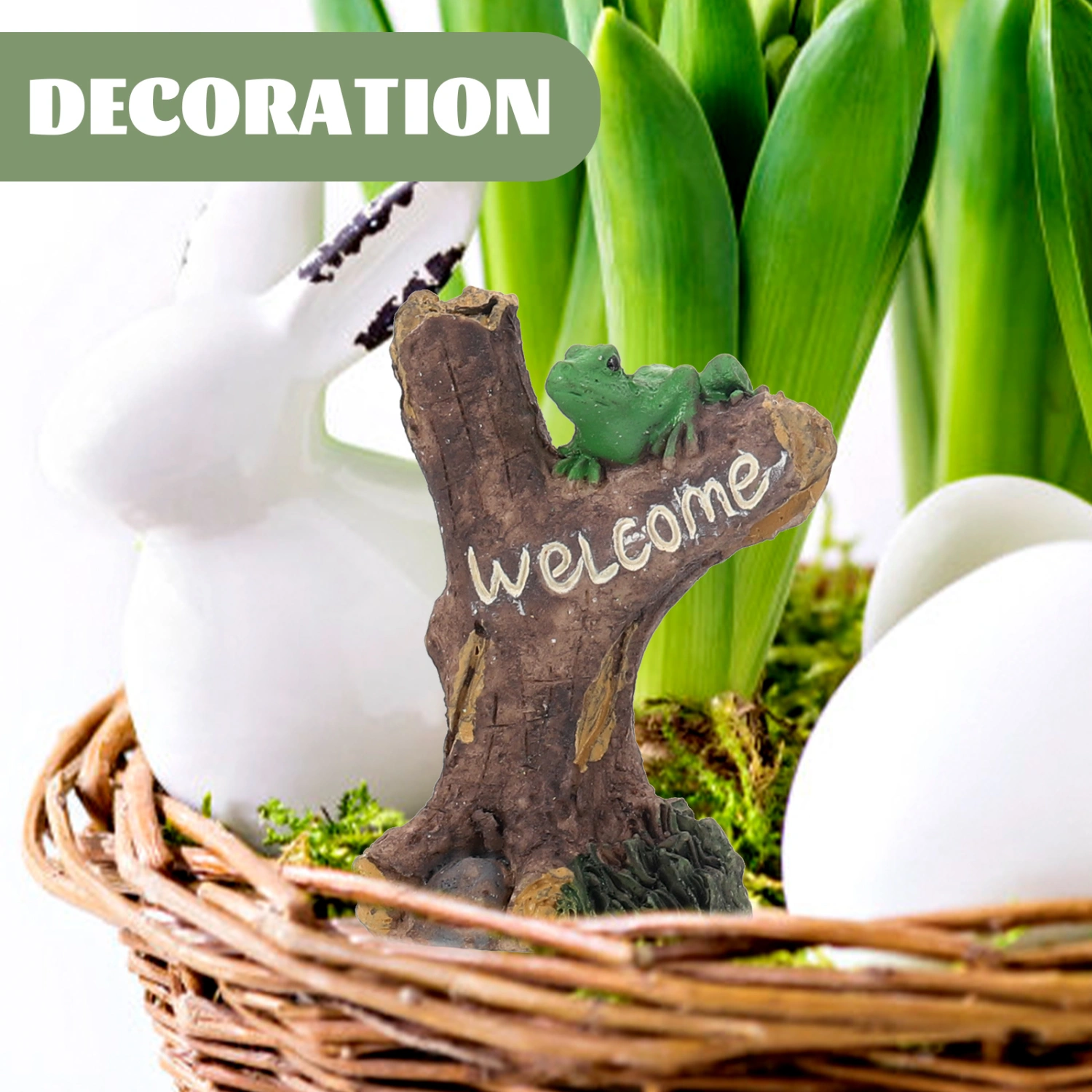 4pcs Mini Sign Post Resin Artware Sign Post Micro Landscape Garden Accessories