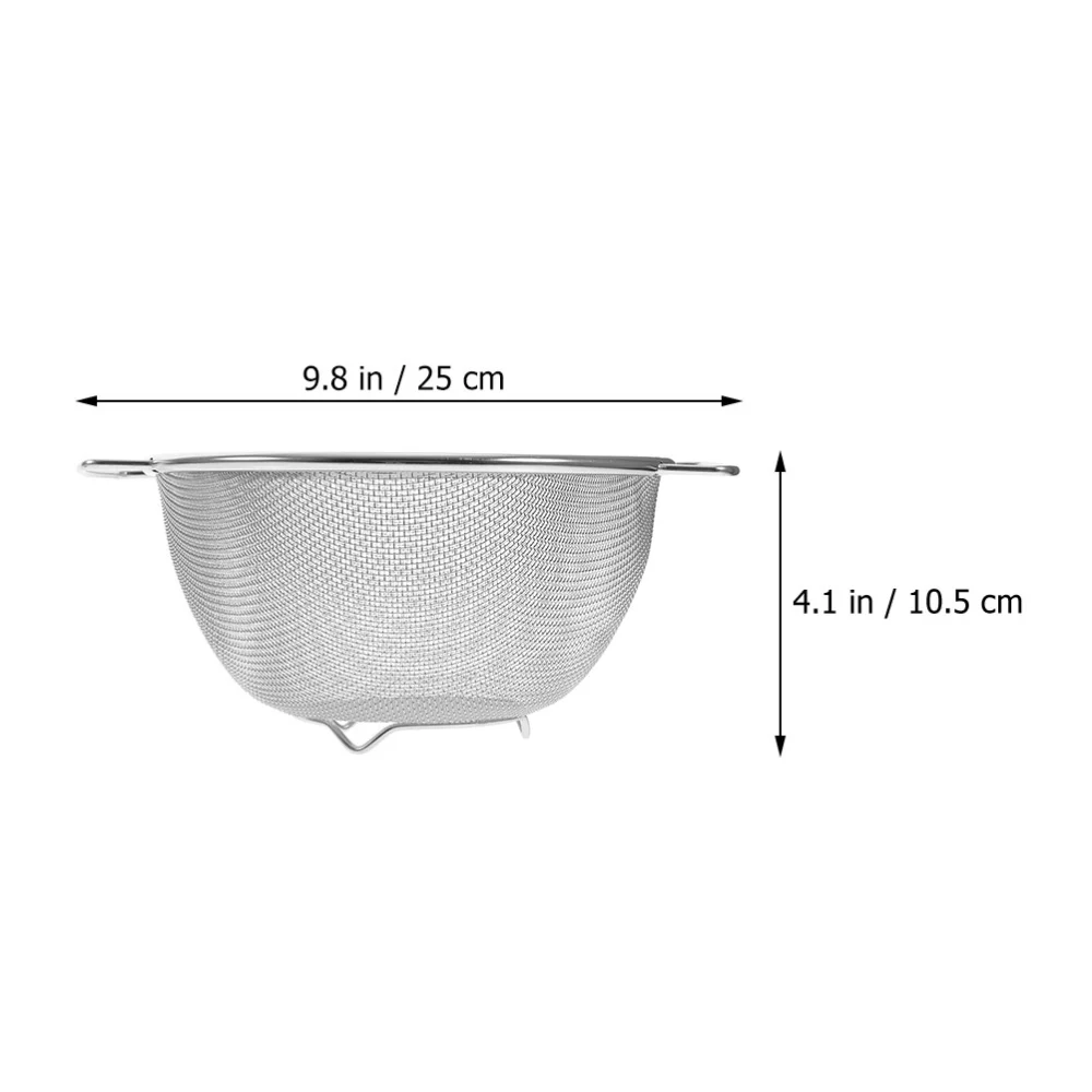 Mesh Colander Stainless Steel Strainer Basket Fine Mesh Strainer Rice Washing Basket for Kitchen