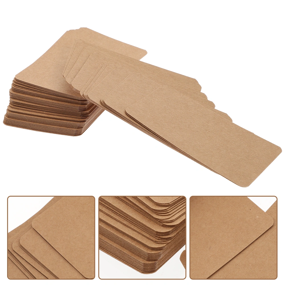 100Pcs DIY Blank Cards Student Empty Cards Double-side Solid Color Word Cards Poker Cards