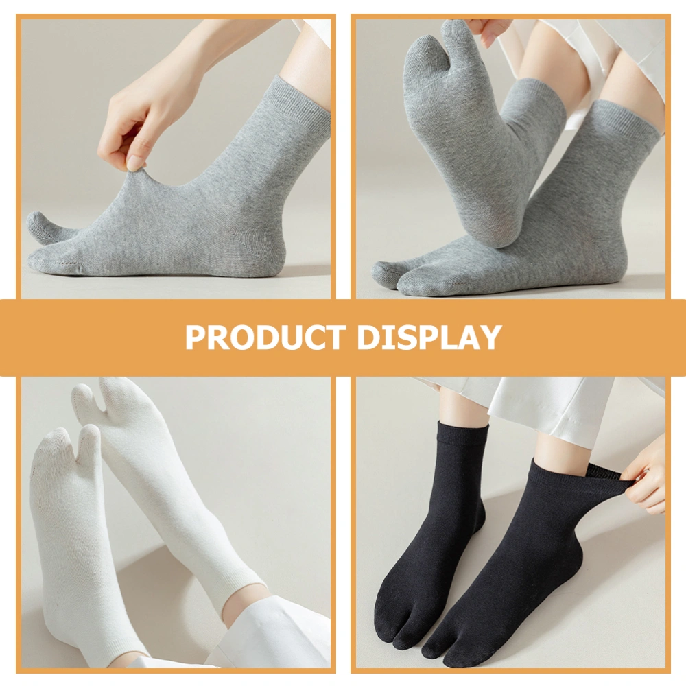 5 Pairs Split Toe Socks Comfortable Cotton Socks Flip Flop Sock for Women