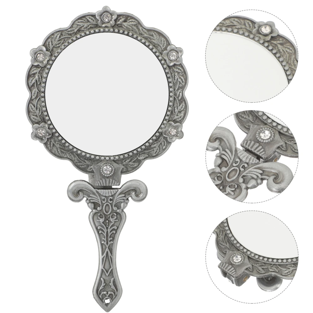 Hand Mirror Vintage Handheld Mirror Folding Makeup Mirror Portable Mirror for Women