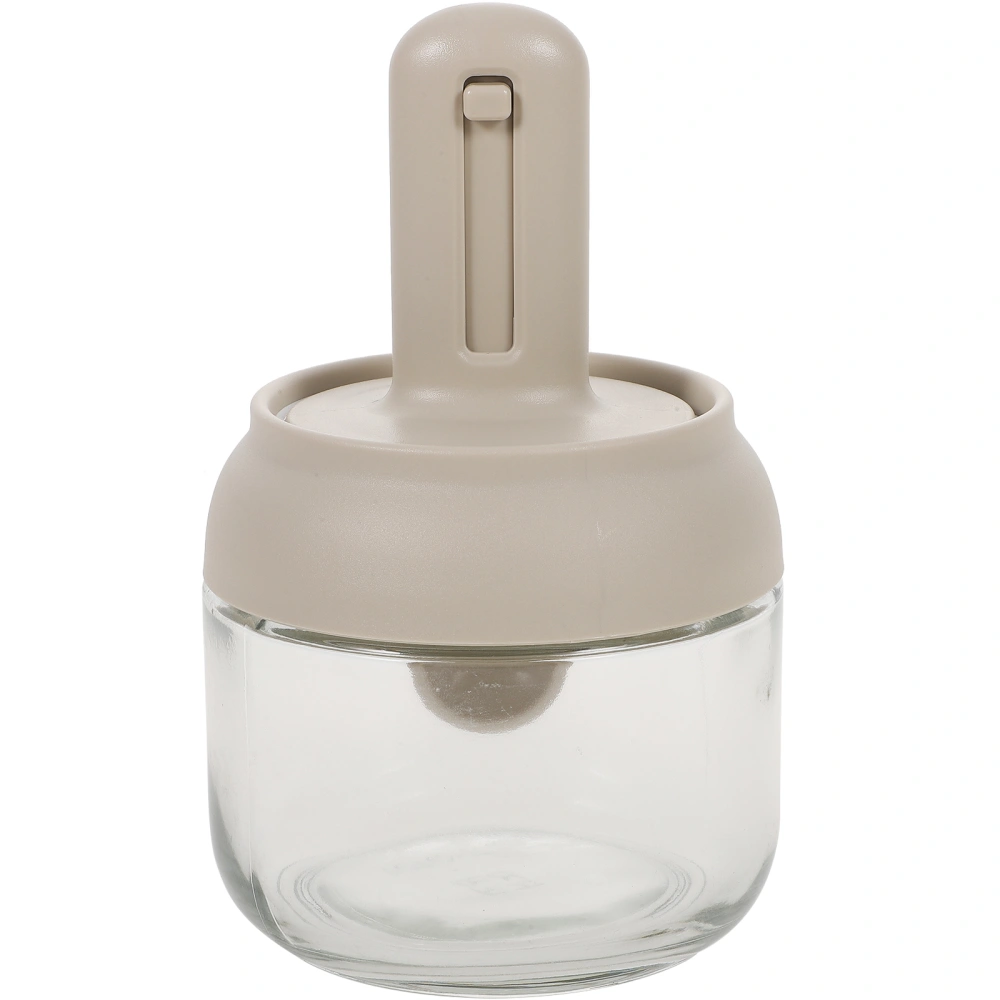 Glass Spice Jar with Spoon Kitchen Condiment Pot Household Spice Jar Airtight Seasoning Jar