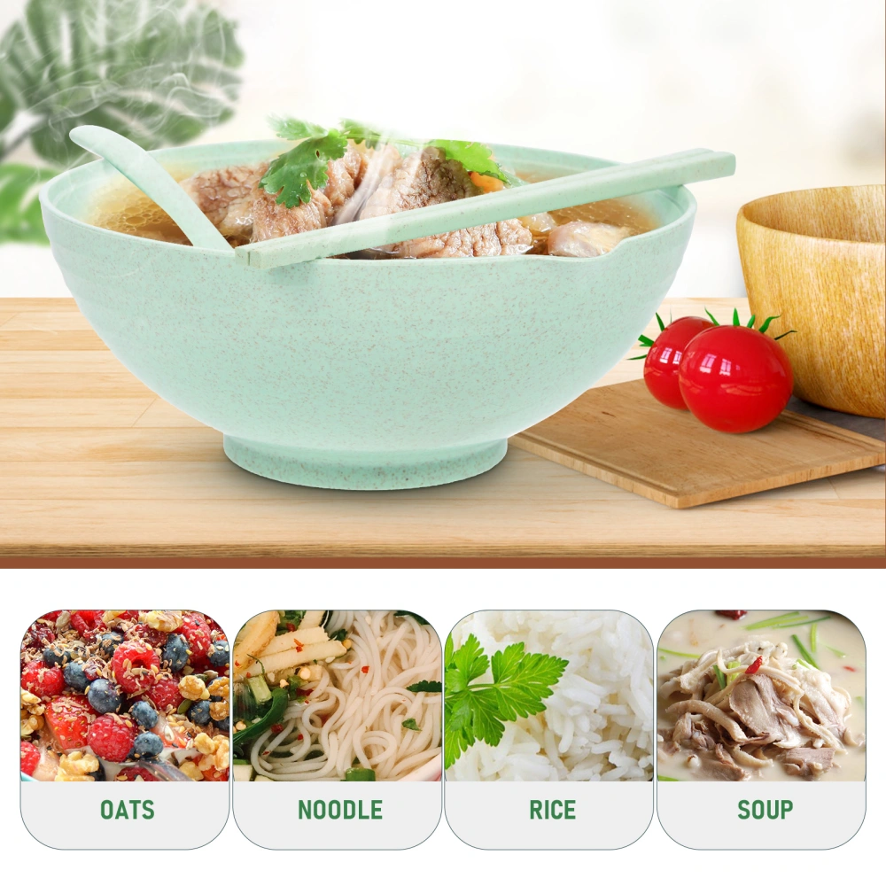 1 Set of Ramen Bowl Decorative Noodle Bowl Lidded Noodle Bowl Decorative Ramen Bowl with Cutlery