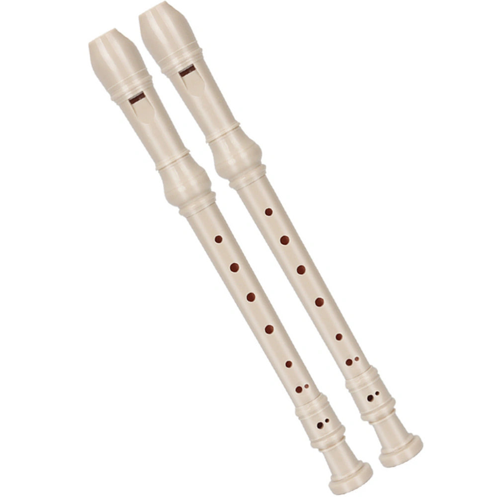 2pcs Soprano Recorder Resin 8 Hole Recorder Instrument for Beginners Kids Adults