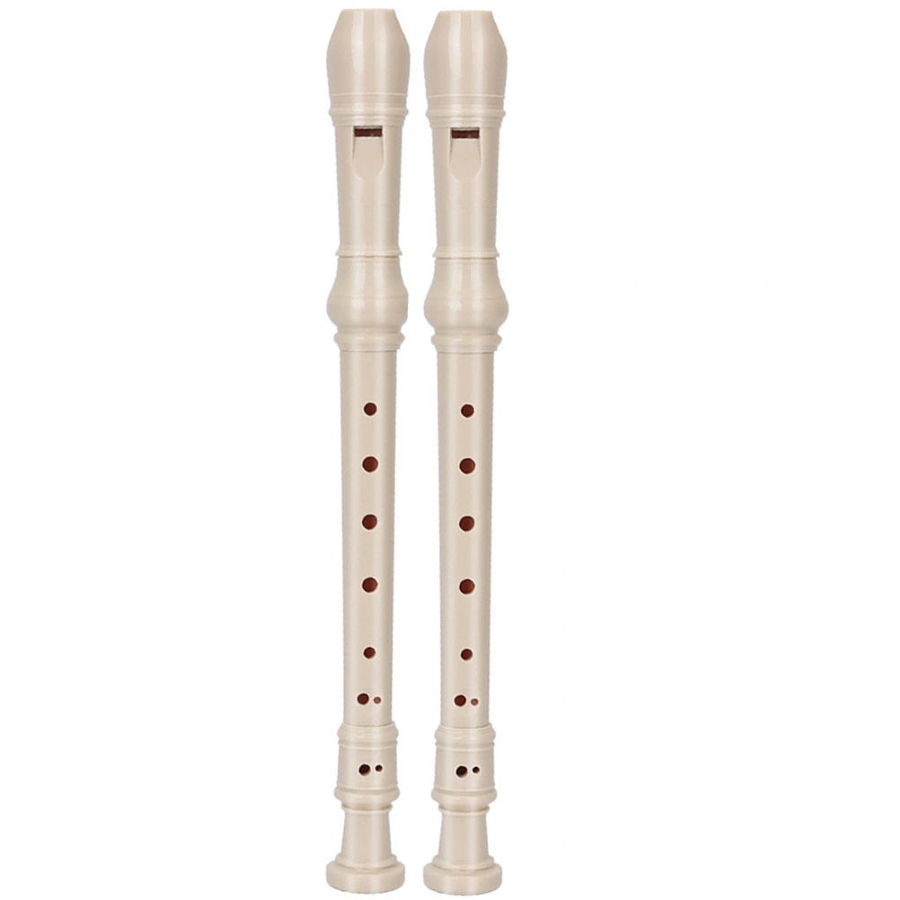 2pcs Soprano Recorder Resin 8 Hole Recorder Instrument for Beginners Kids Adults
