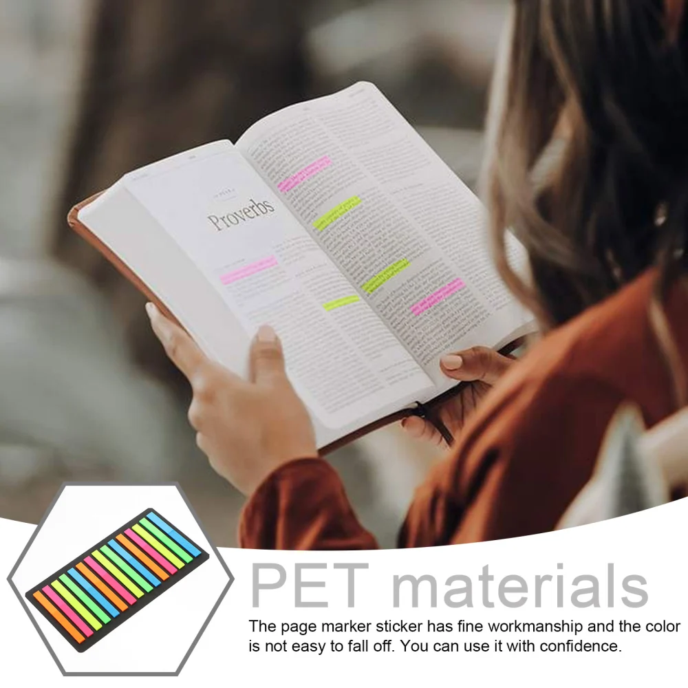 4 Books Highlighter Tape Book Page Tabs Book Tabs for Annotating Books Index Highlighter Tape