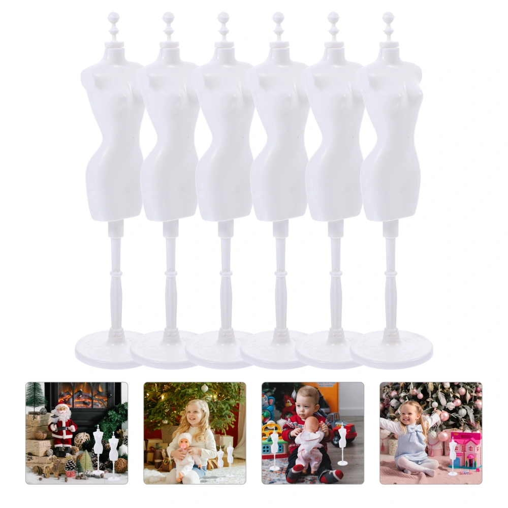 6Pcs Doll Mannequin Rack Doll Dress Display Stand Doll Dress Display Holder Doll Model Stands