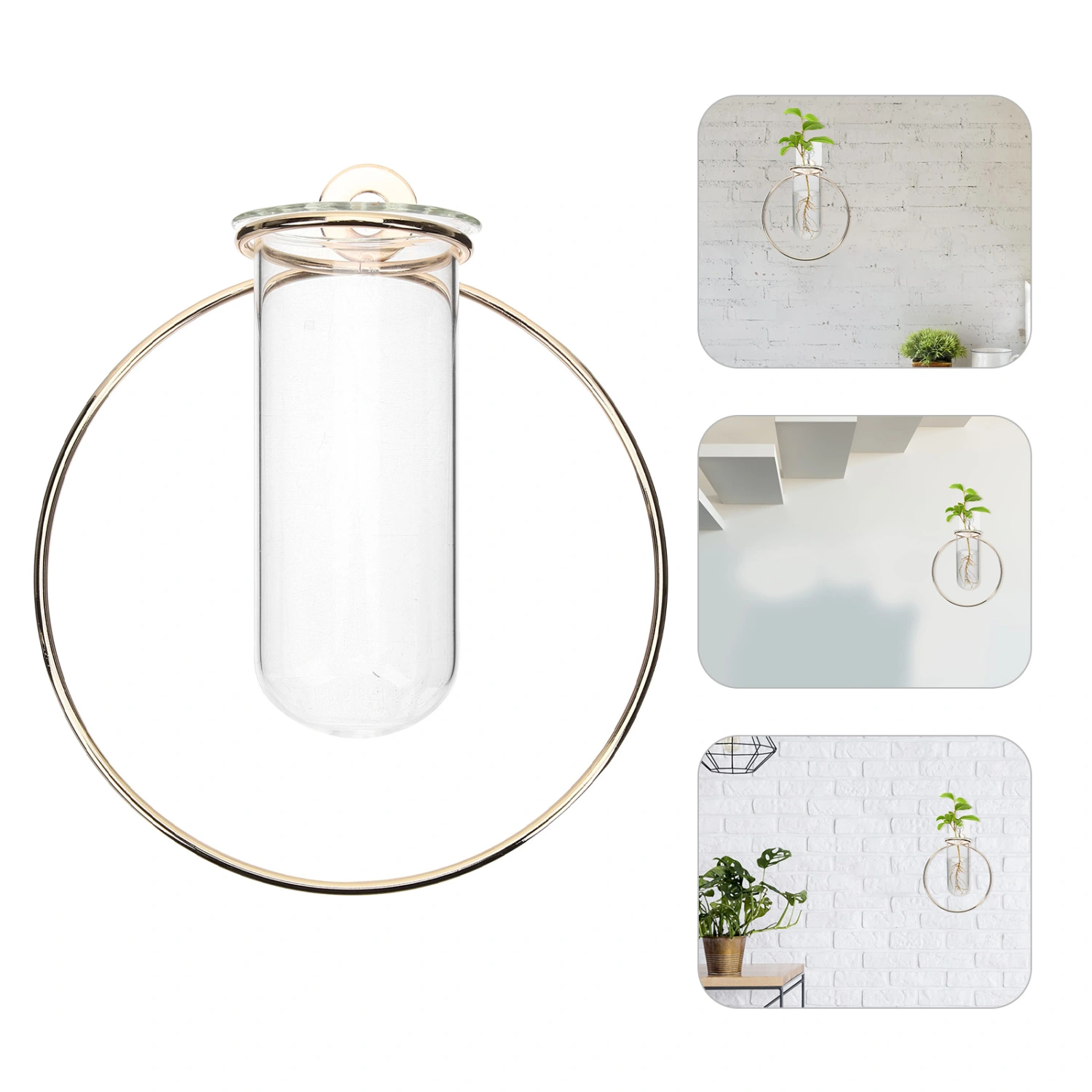Wall Flower Vase Decorative Glass Vase Plant Propagation Station Tube Vase