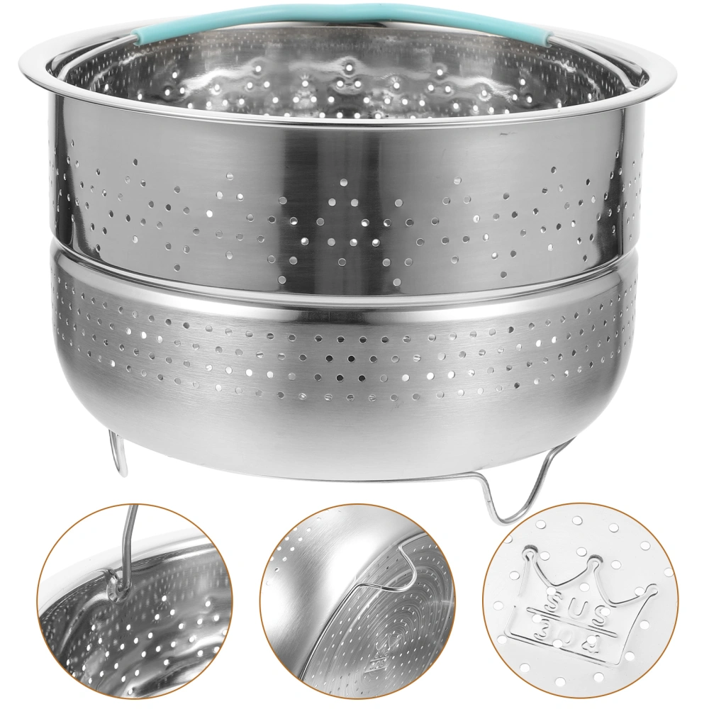 Household Food Steaming Basket Metal Steaming Basket Food Steaming Holder Practical Steamer Basket