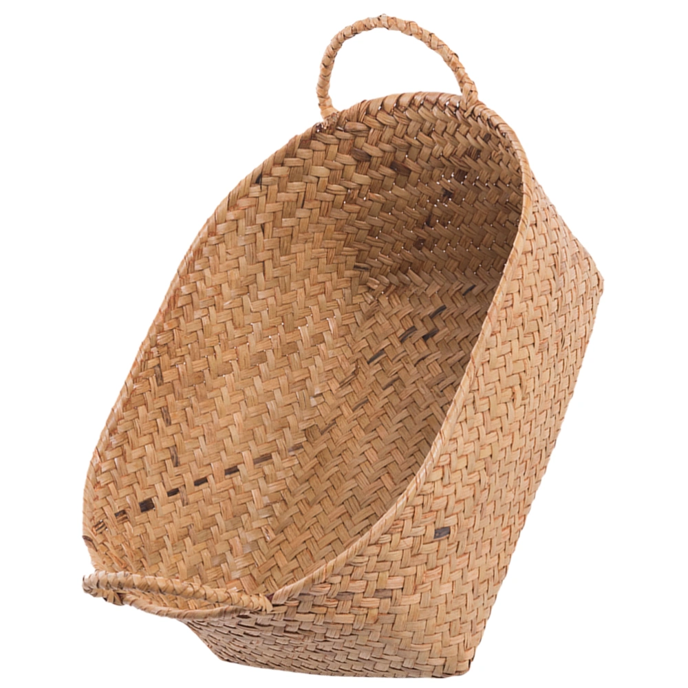 Woven Basket Natural Seagrass Storage Basket Kitchen Bathroom Sundries Basket Storage Basket