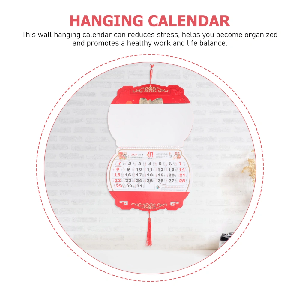 Household Hanging Calendar Wall Mount Calendar Chinese Hanging Calendar With Lanyard