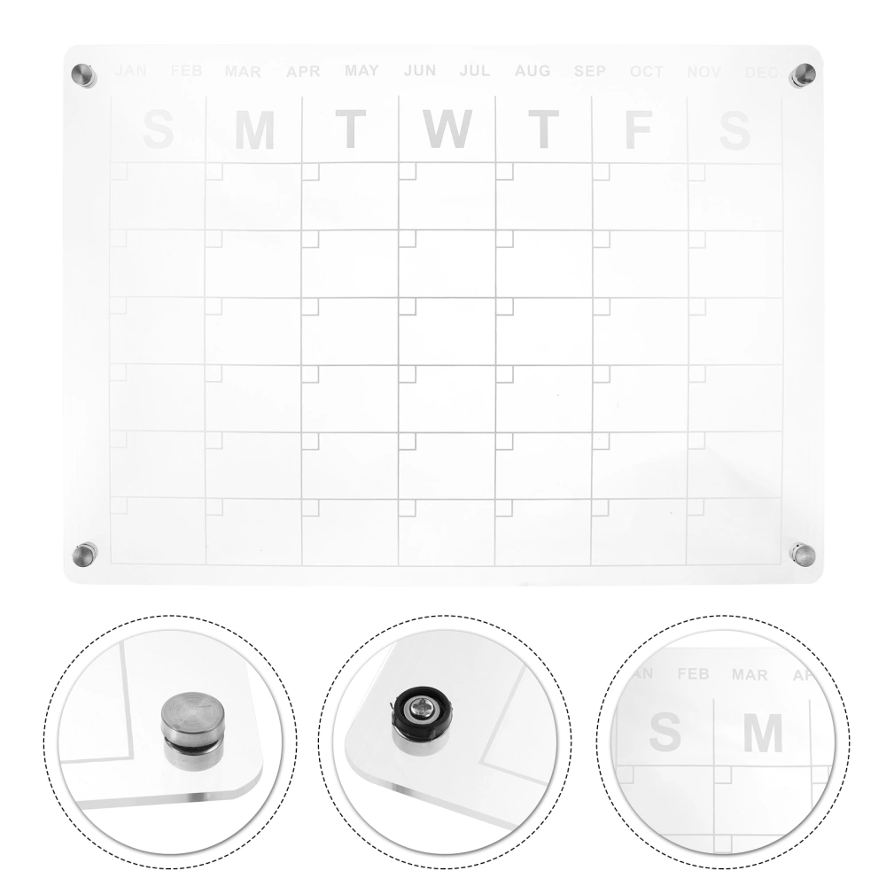 Weekly Schedule Planner Erasable White Board List Planning Whiteboard Transparent Acrylic Calendar Board