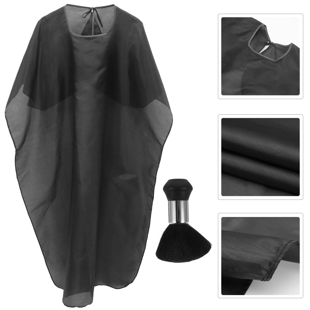 1 Set Hair Cutting Cape with Neck Duster Brush Salon Barber Cape Hair Cutting Accessories