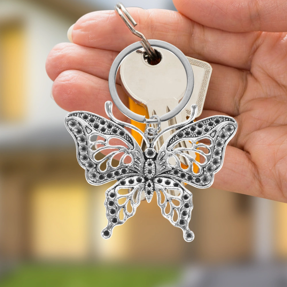 Butterflies Keychain Backpack Hanging Pendant Metal Butterflies Keyring for Kids