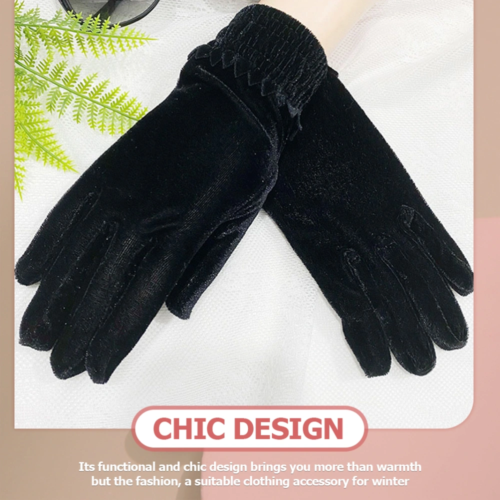 2 Pairs Women Winter Gloves Warm Gloves for Outdoor Cycling Running Walking