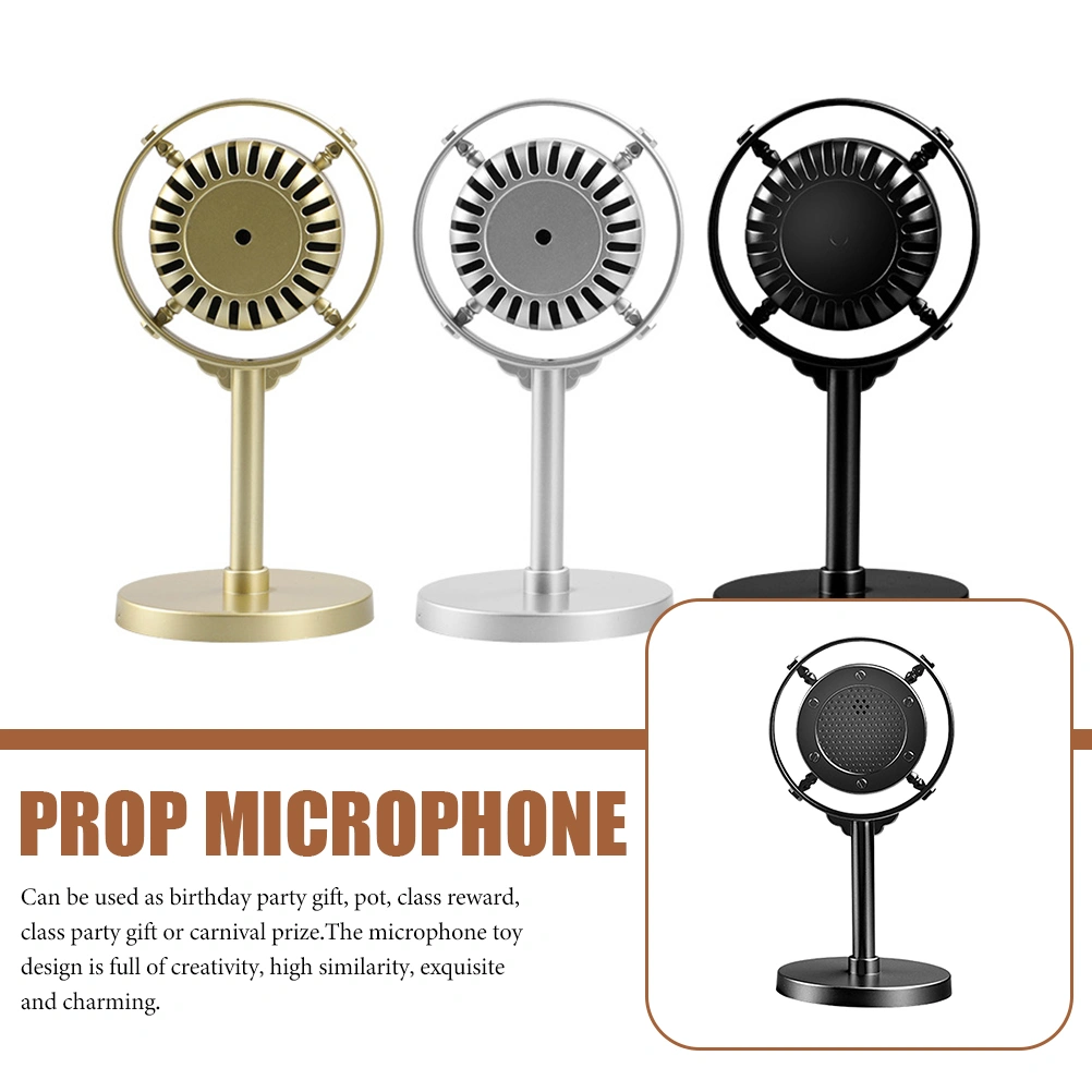 Retro Style Condenser Microphone Prop Classic Mic Vintage Microphone Model