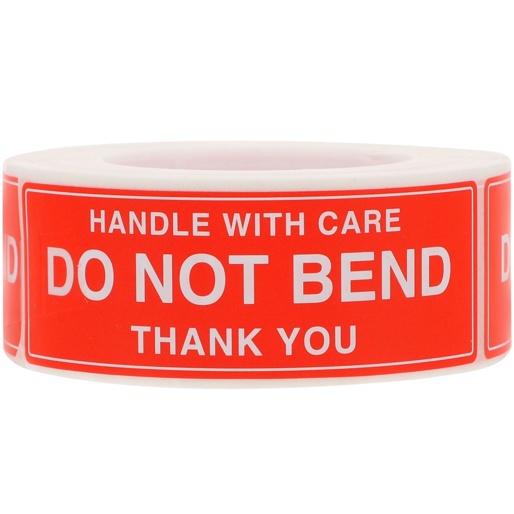 1 Roll of Do Not Bend Sticky Label Stickers Warning Labels Shipping Tape for Shipping Packing