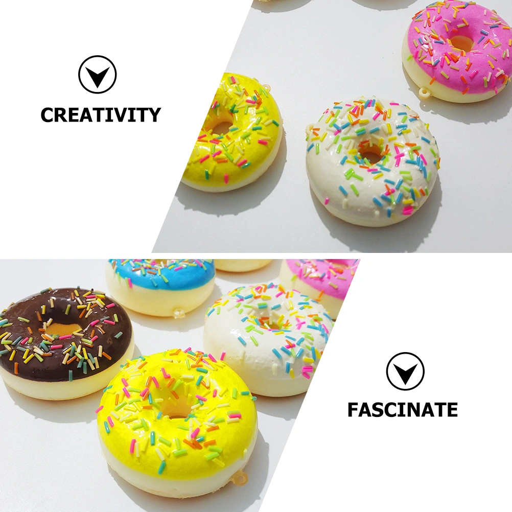6Pcs Artificial Donuts Lifelike Simulation Donuts Dummy Fake Donuts Wedding Fake Donuts