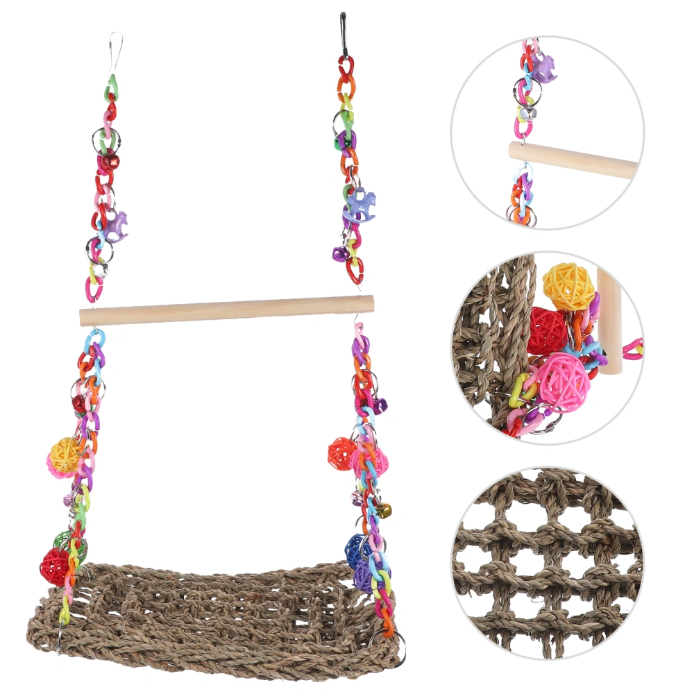 1 Set of Bird Hammock Birdcage Bird Perch Funny Bird Swing Bird Stand for Cockatiel Bird Creations