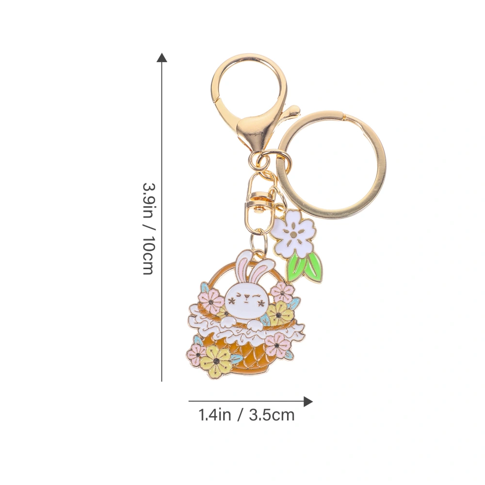 4pcs Easter Bunny Key Chains Easter Key Pendants Lovely Bag Hanging Ornaments Lovely Bag Pendant