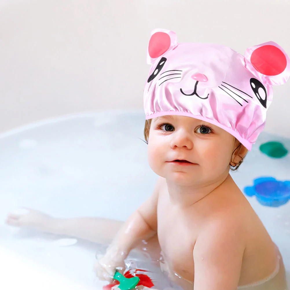 2Pcs Kids Shower Hat Kids Bathing Hat Washable Bath Caps Kids Bath Supplies Children Hat