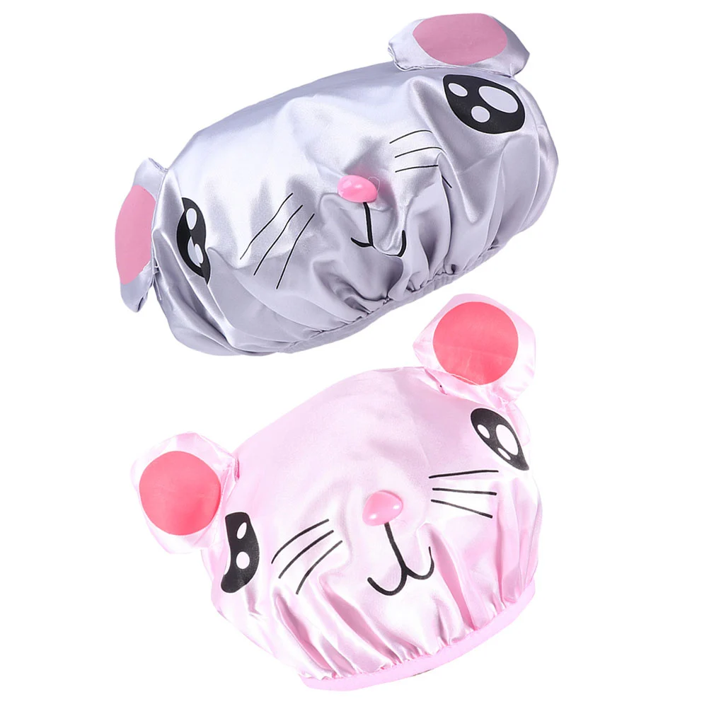 2Pcs Kids Shower Hat Kids Bathing Hat Washable Bath Caps Kids Bath Supplies Children Hat