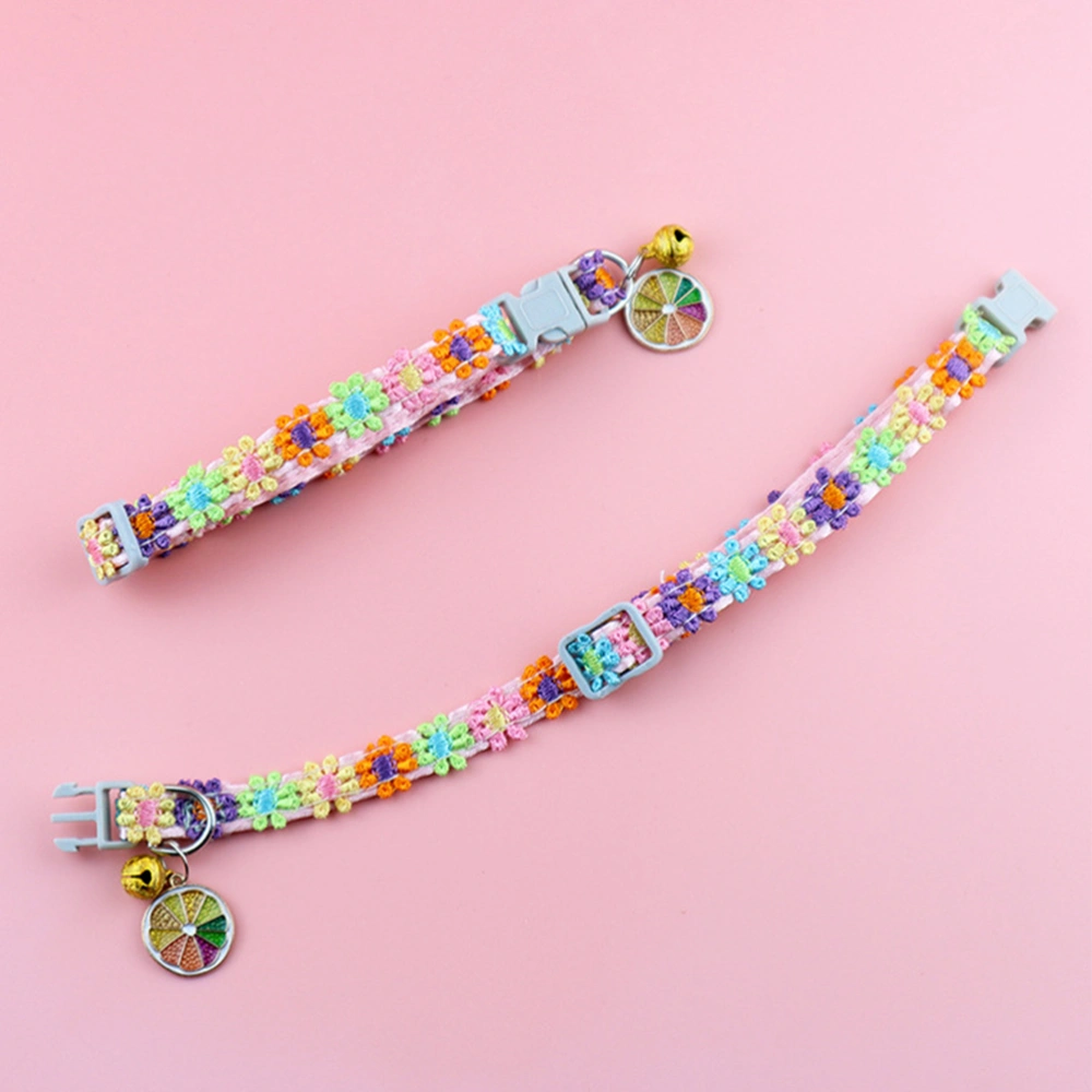 Colorful Lace Flower Collar for Cat Kitten Bell Collar Decorative Dog Collar Adjustable Pet Collar