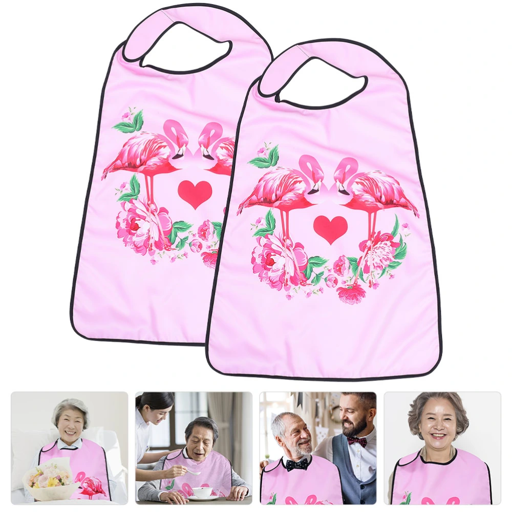 2pcs Adult Bib Mealtime Clothing Protector Seniors Elderly Disabled Patients Bib