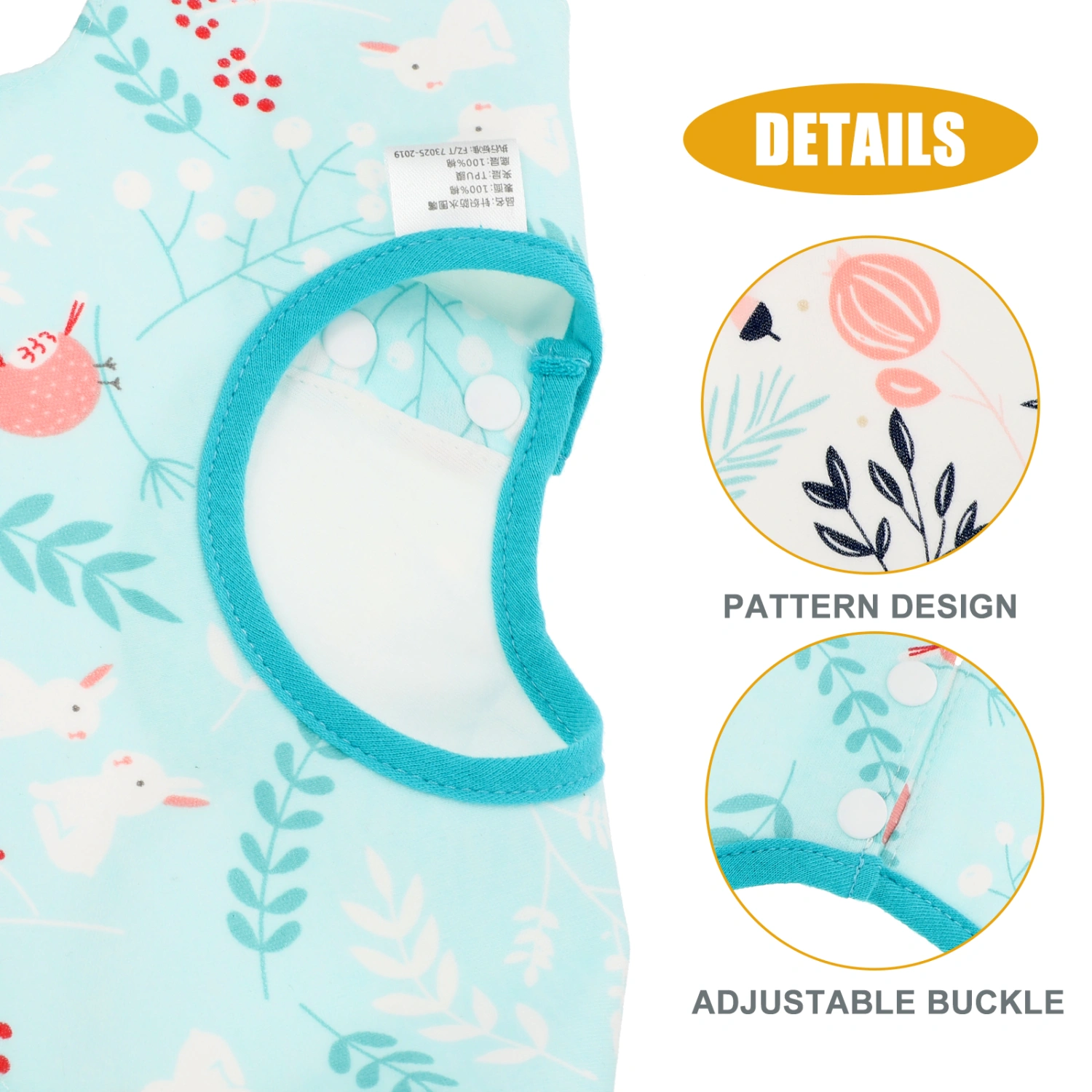 3Pcs Cotton Baby Bibs Rotatable Baby Bibs Water Absorbing Infant Bibs Decorative Baby Bibs