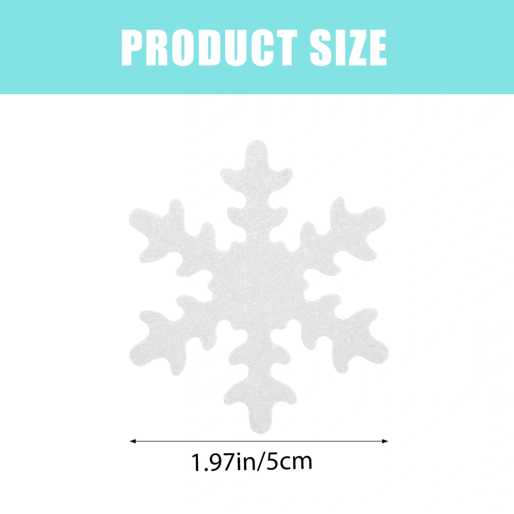 50pcs Snowflakes Cupcake Toppers Glutinous Rice Paper Snowflakes Slices Dessert Decoration