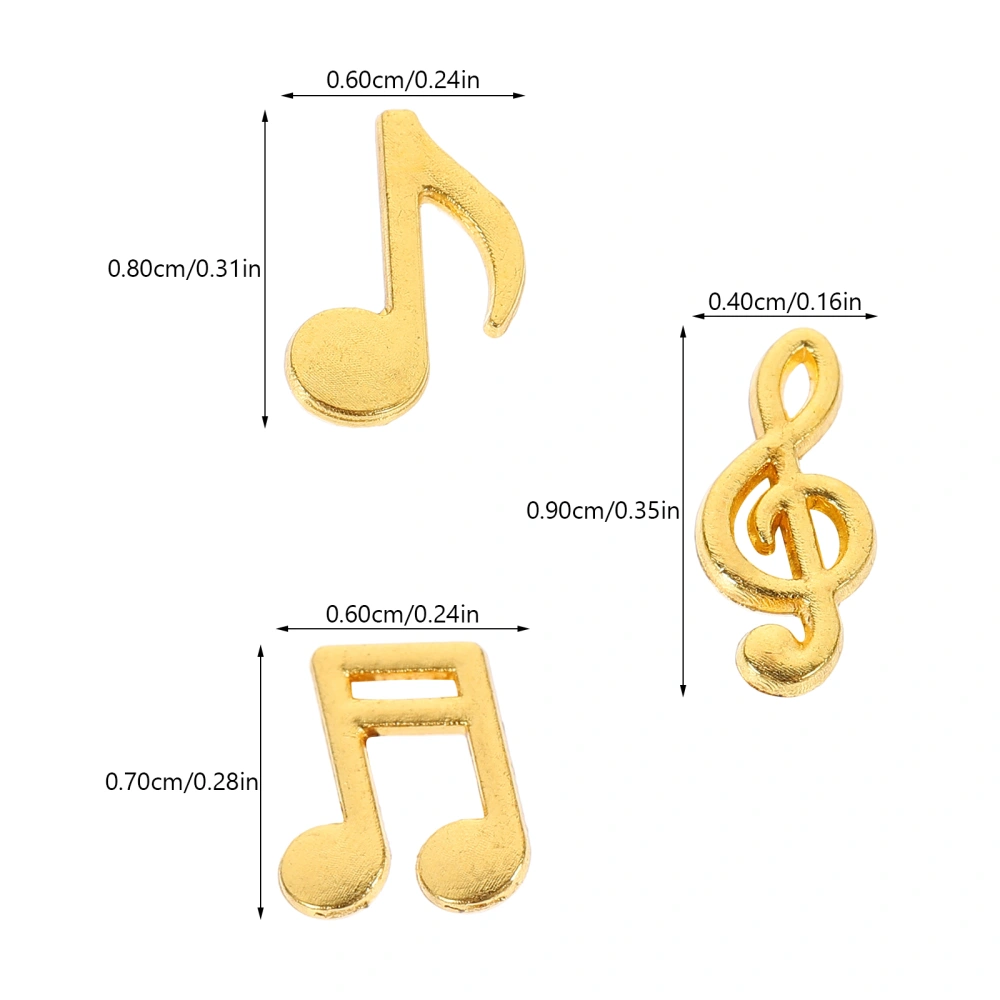 150pcs Music Notes Resin Fillers Musical Note Resin Fillers Zinc Alloy Epoxy Resin Accessories