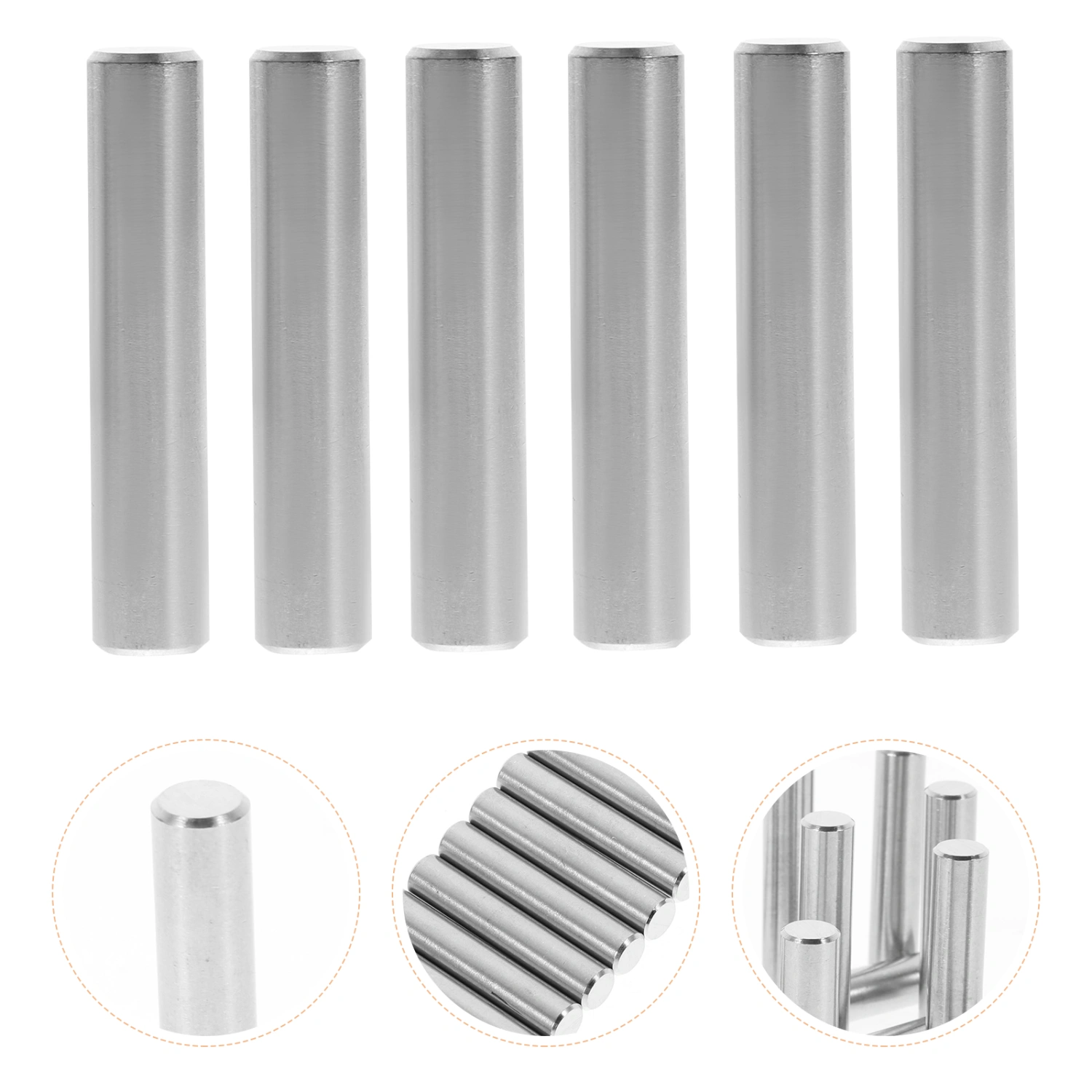 20pcs Cylindrical Dowel Pin  304 Stainless Steel Shelf Brackets Pegs Dowel Rods