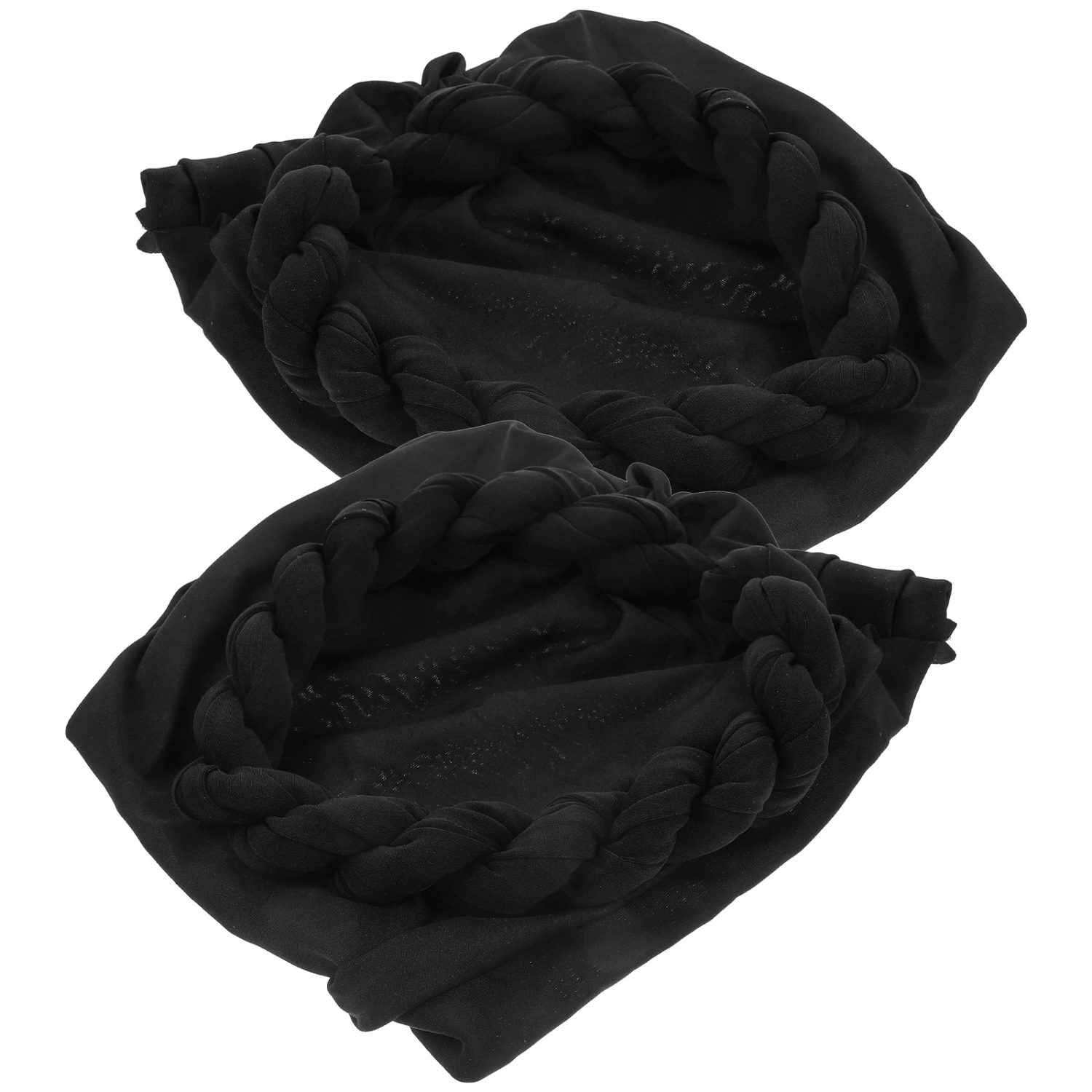 2pcs Comfortable Turban Braid Design Bath Hat Women Sleeping Hat Lightweight Turban Headwear