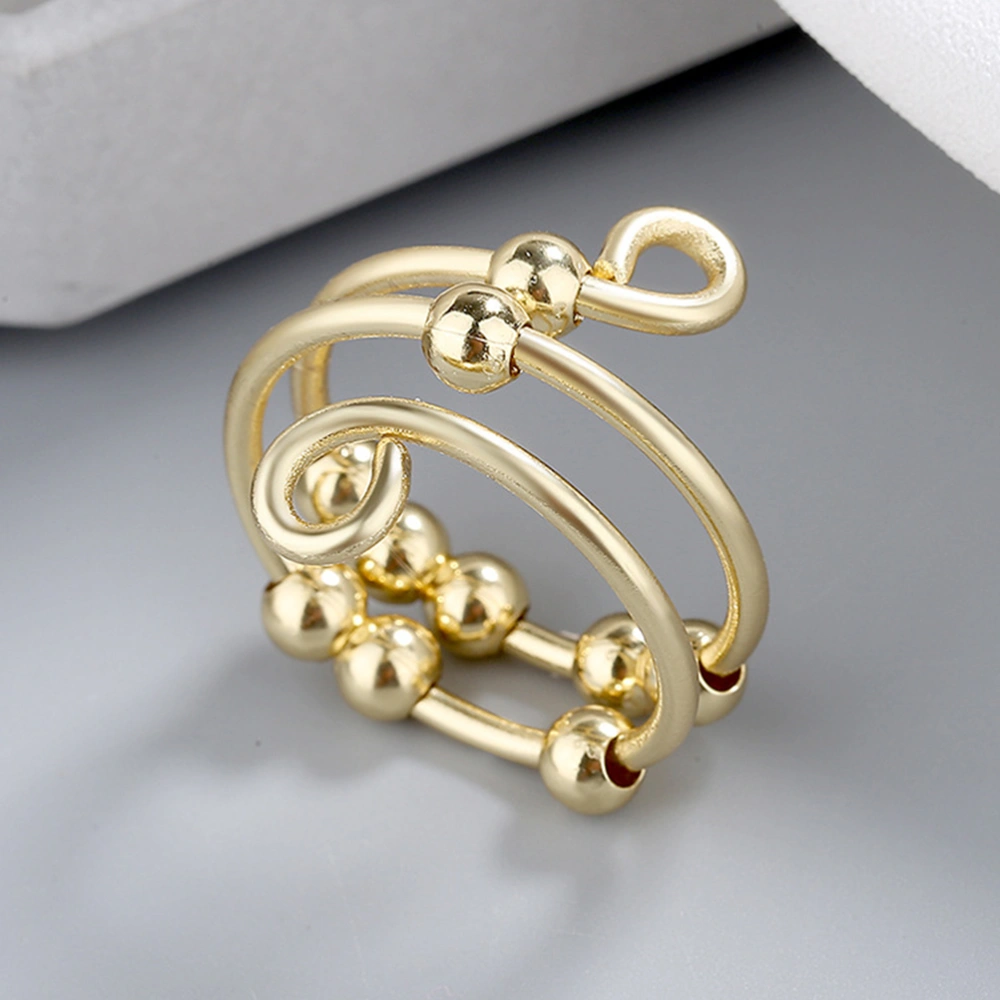 2Pcs Decorative Anxiety Rings Delicate Finger Rings Wear-resistant Stress Rings Anxiety Accessory