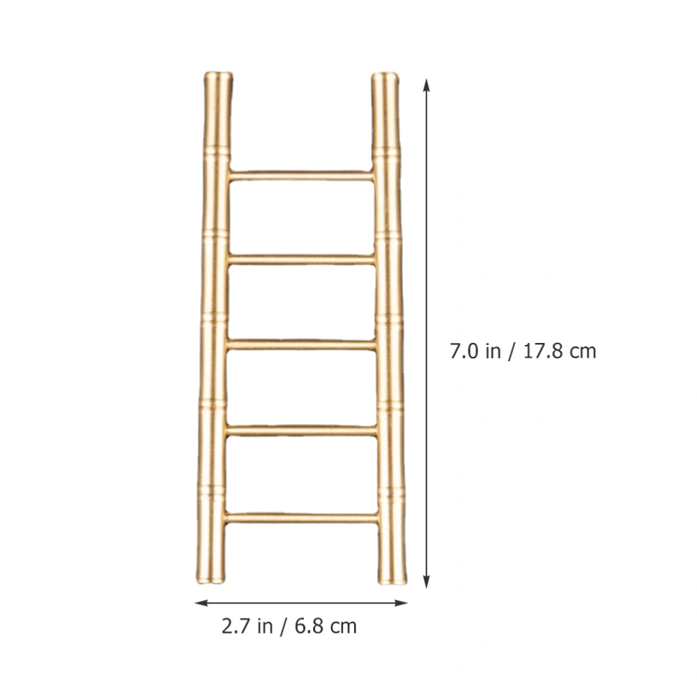 Decorative Openable Ladder Model Decor Desktop Brass Ladder Craft Adornment