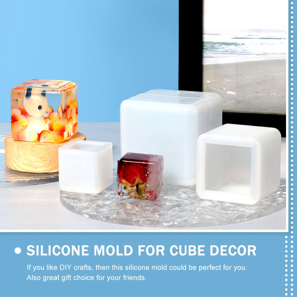 DIY Silicone Cube Adornment Mold Simple Epoxy Mold Party Home Adornment Mold