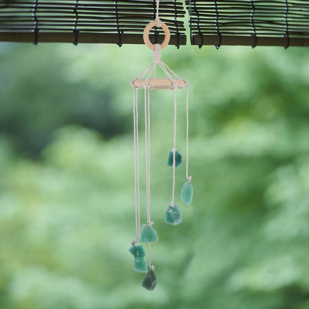 Household Hanging Chakra Stone Wind Chime Decorative Hanging Natural Stone Wind Chime Home Decor