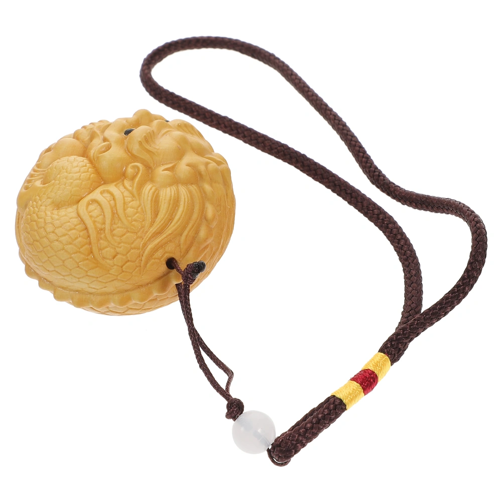 Wooden Pi Yao Carving Pendant Keychain Backpack Pendant Hanging Ornament