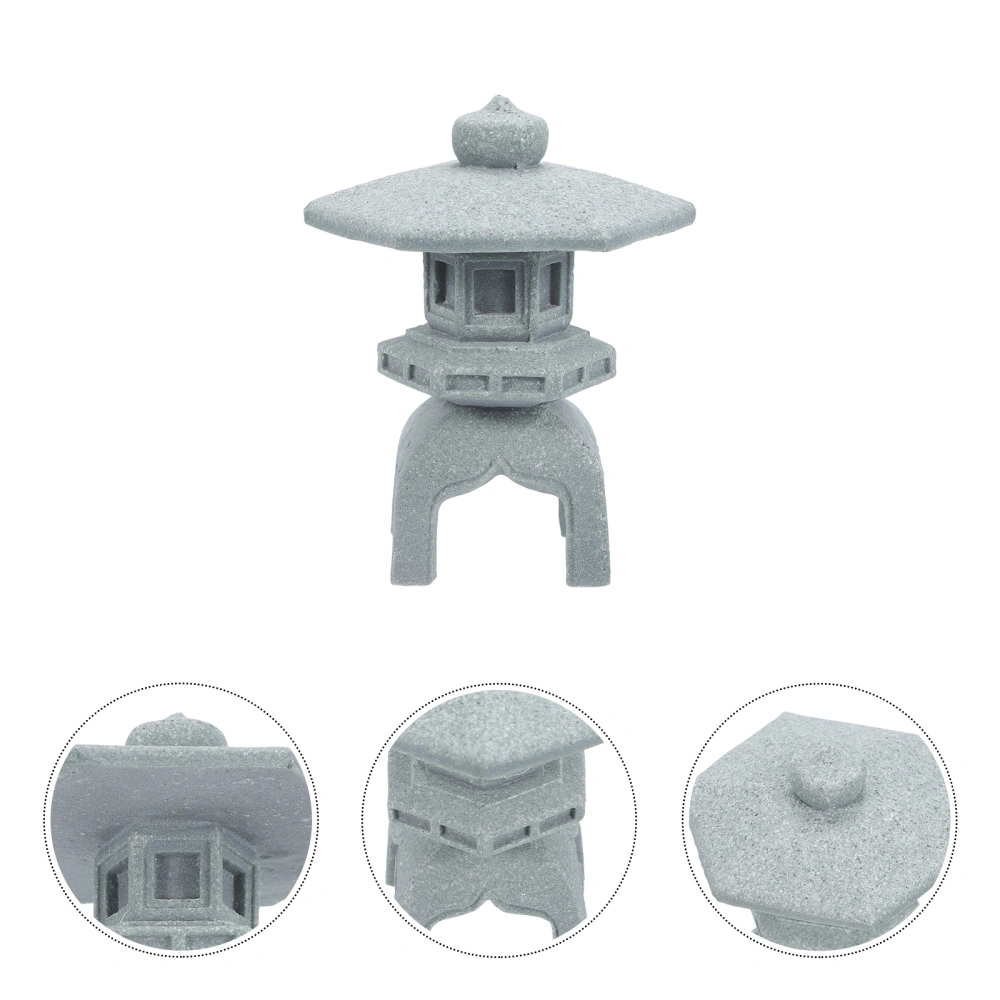 Stone Pagoda Mini Statue Stone Lantern Chinese Style Pagoda Lantern Yard Bonsai Decoration