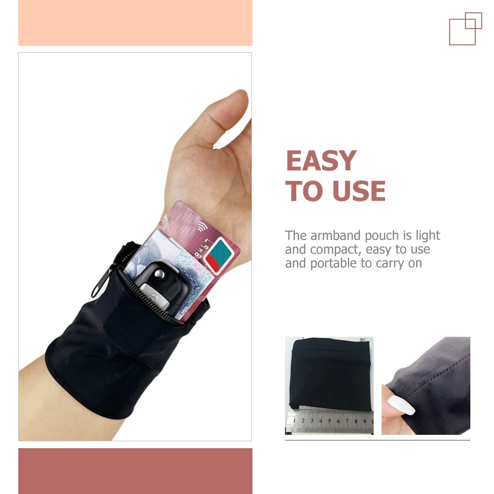 2Pcs Workout Armband Storage Bag Running Breathable Arm Cover Arm Cellphone Pouch