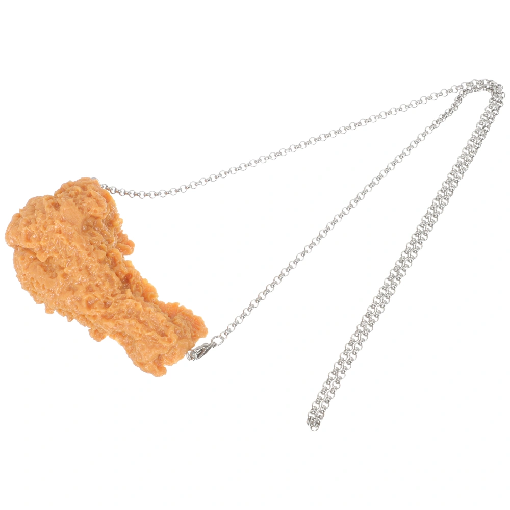 Fried Chicken Necklace Funny Necklace Novelty Necklace Jewelry for Women Men