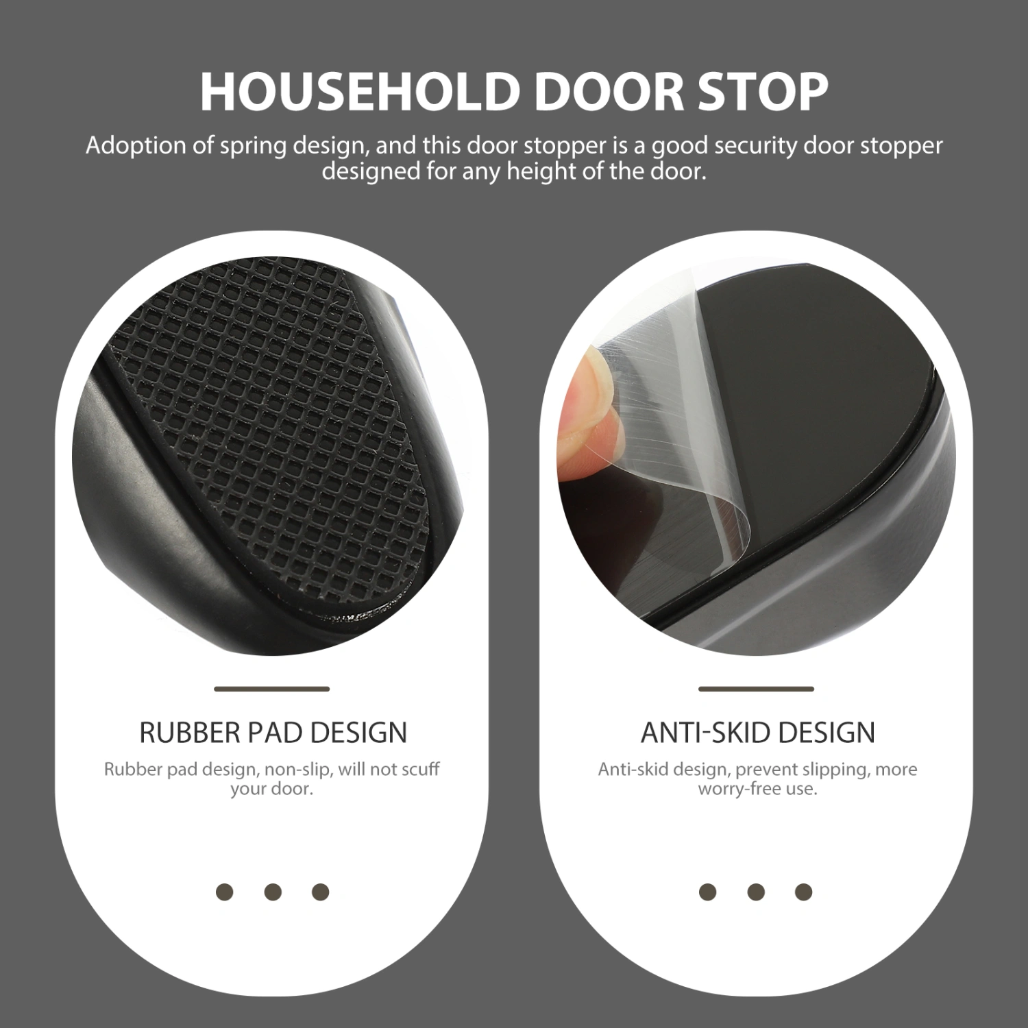 Household Door Stop Wedge Door Stopper Convenient Door Anti-collision Stopper For Bedroom