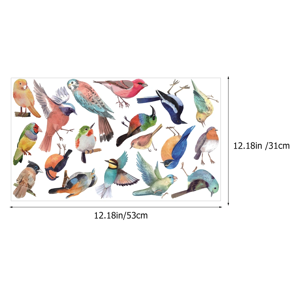 1 Sheet Removable Bird Sticker DIY Wall Decal Peel and Stick Bird Sticker